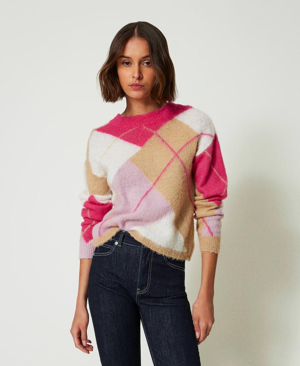 Twin Set Maglia jacquard argyle in misto lana Vendite Flash