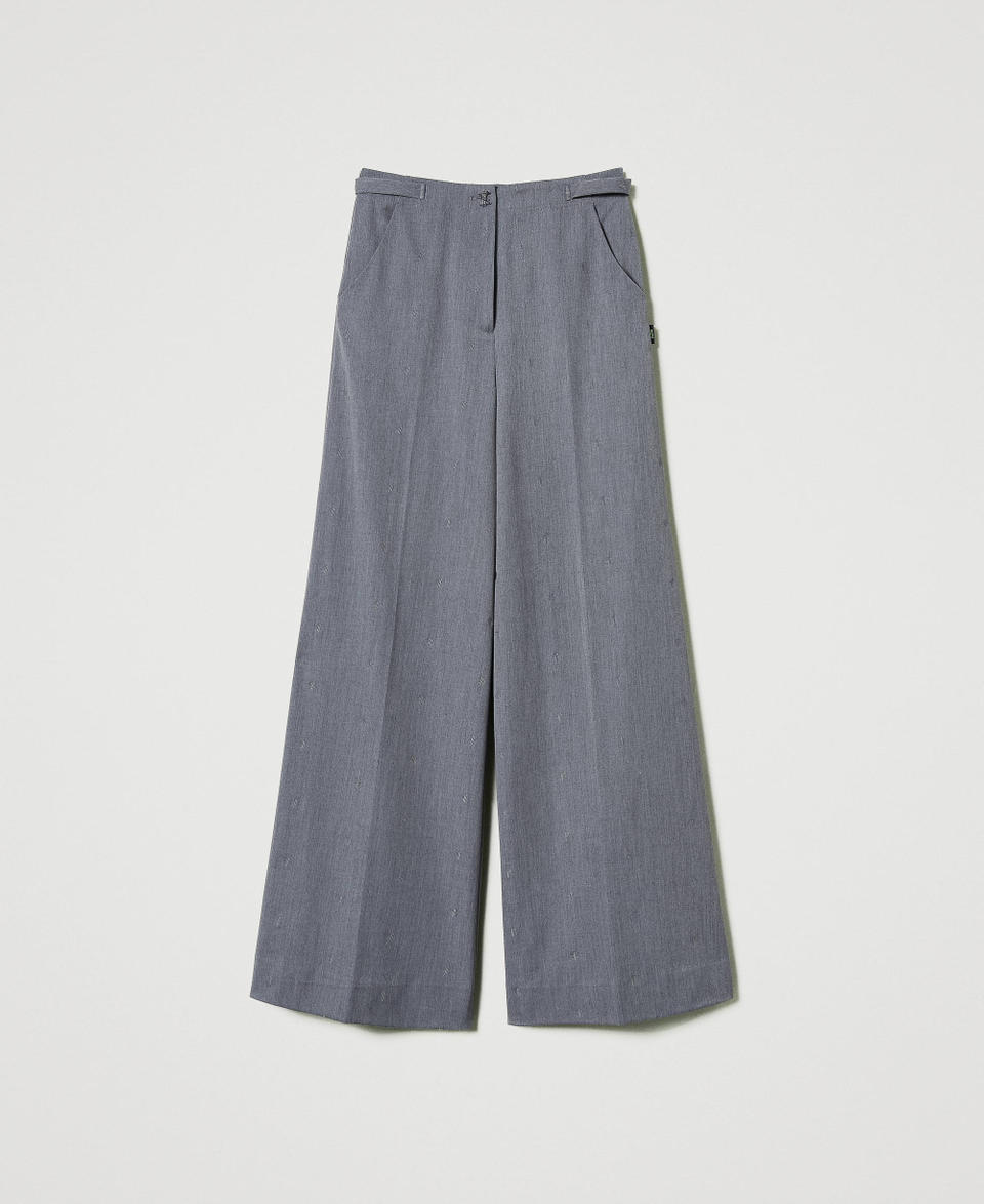Twin Set Pantaloni a palazzo MYFO con ricamo Negozio