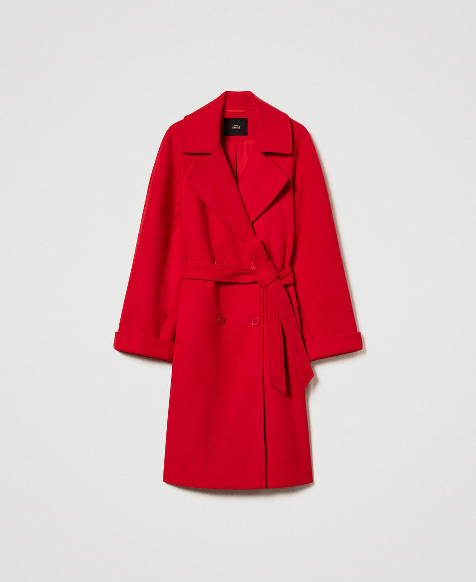 Twin Set Cappotto doppiopetto in panno Italy