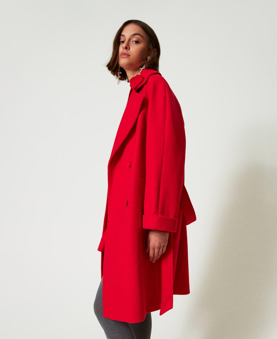 Twin Set Cappotto doppiopetto in panno Italy