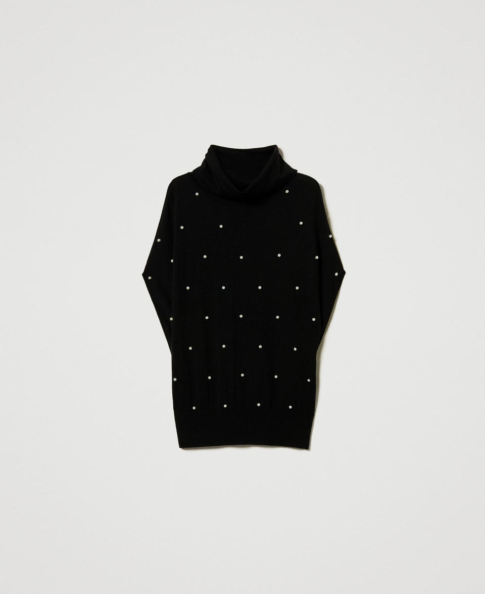 Twin Set Maglia in misto lana con ricamo di perle Promozione