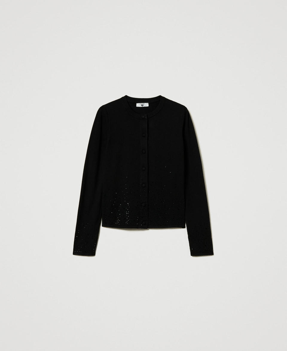 Twin Set Cardigan con strass in dégradé Pezzi Unici