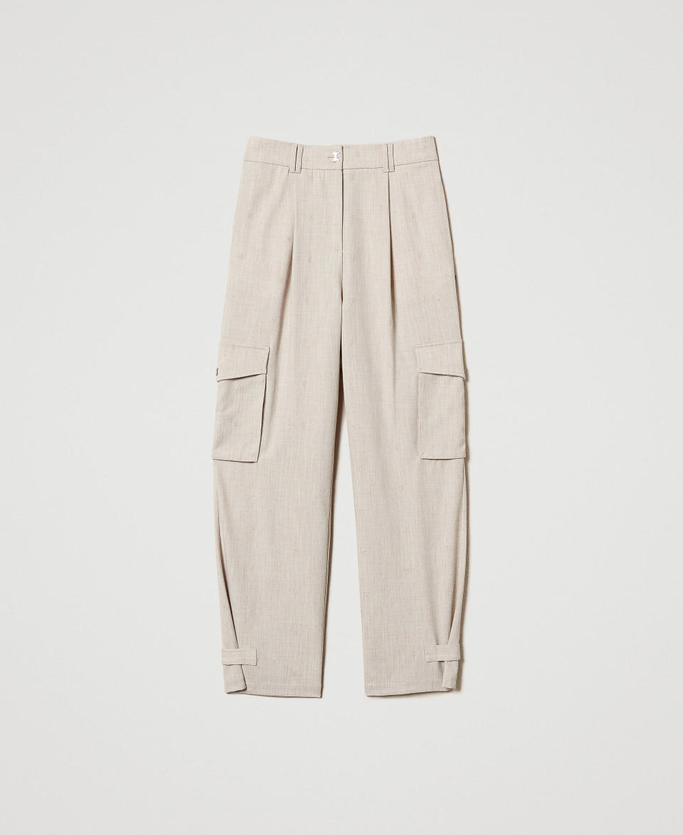 Twin Set Pantaloni cargo MYFO con ricamo Negozi Online