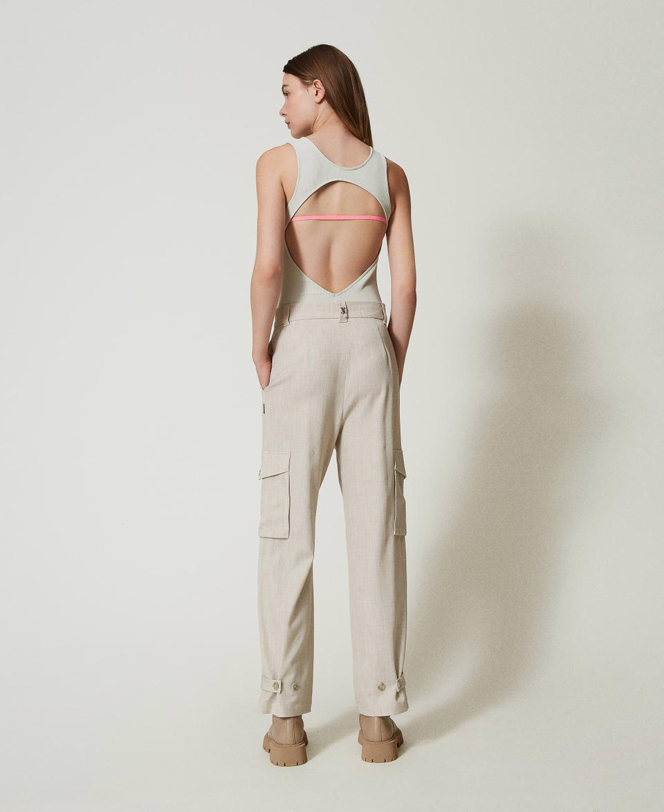 Twin Set Pantaloni cargo MYFO con ricamo Negozi Online