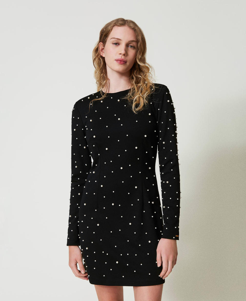 Twin Set Abito corto con perle Shopping Online