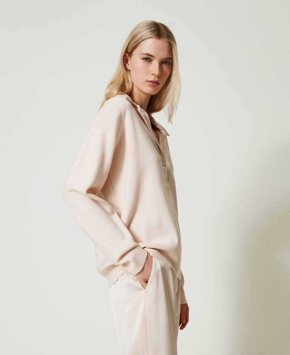 Twin Set Maglia con colletto in raso Novità