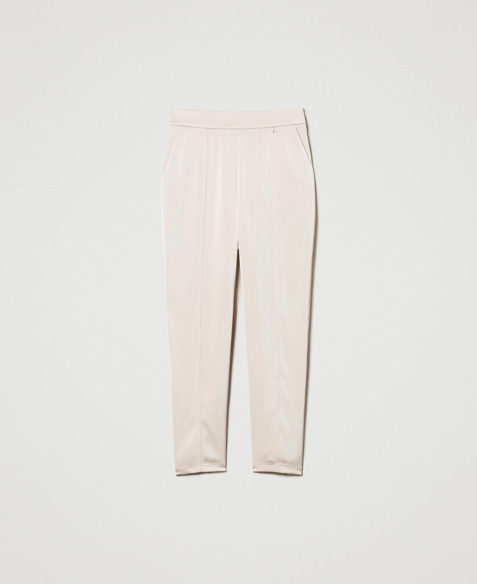 Twin Set Pantaloni a sigaretta in raso Presa