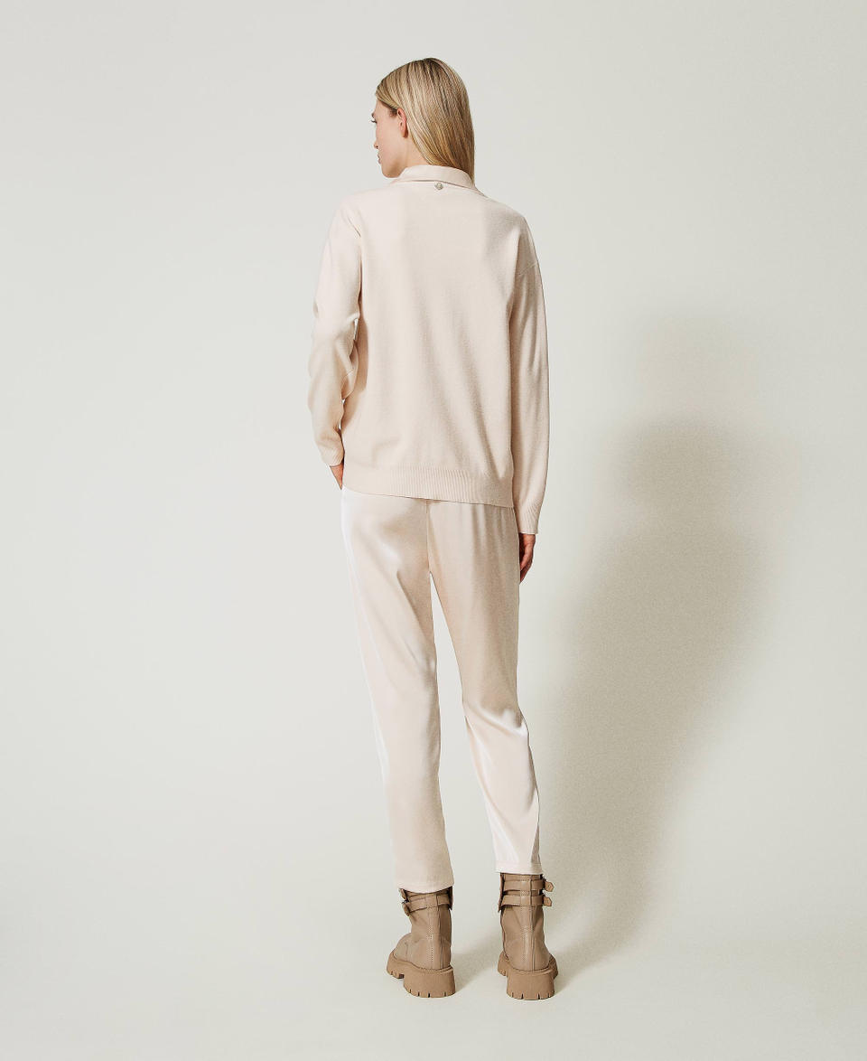 Twin Set Pantaloni a sigaretta in raso Presa