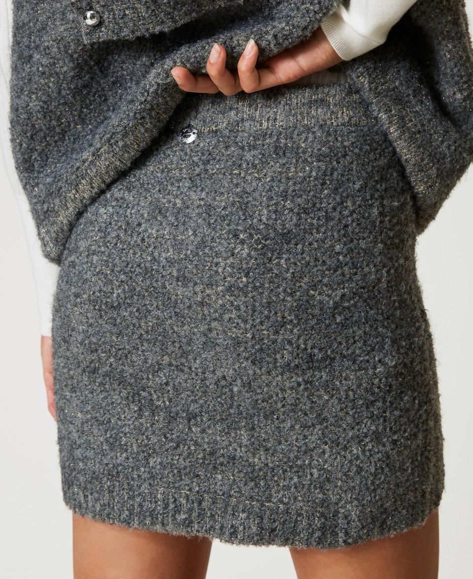 Twin Set Minigonna in maglia bouclé riciclata In Vendita