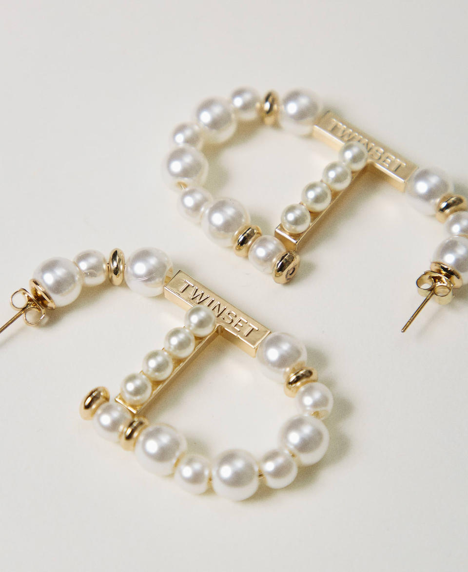 Twin Set Orecchini Oval T con perle Pezzi Unici