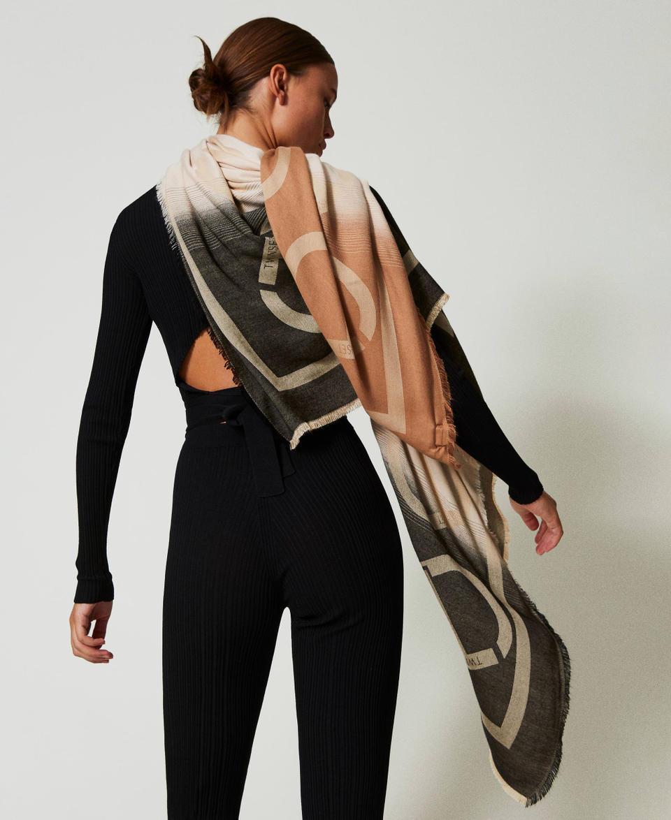 Twin Set Kefiah jacquard con Oval T Negozi Online