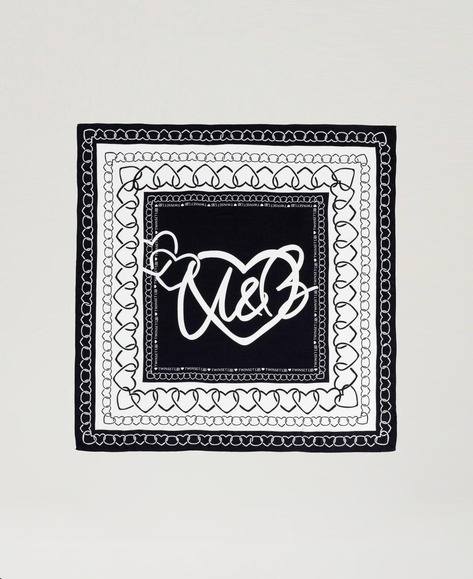 Twin Set Kefiah con stampa a cuori Consegna Veloce