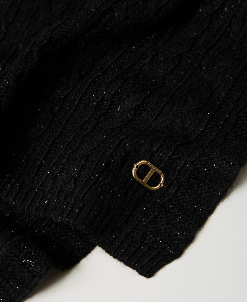 Twin Set Sciarpa in maglia con lurex a trecce Novità