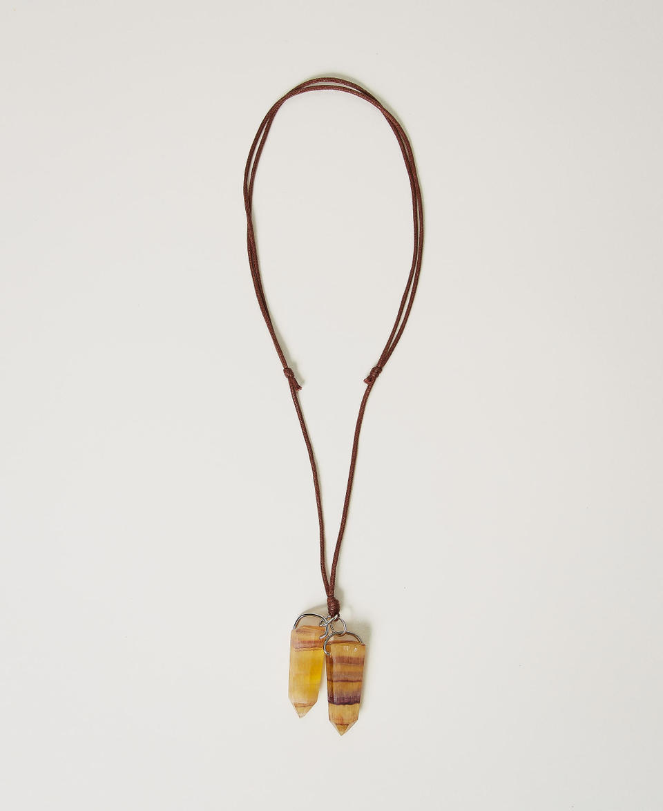 Twin Set Collana regolabile con pietre pendenti Economico