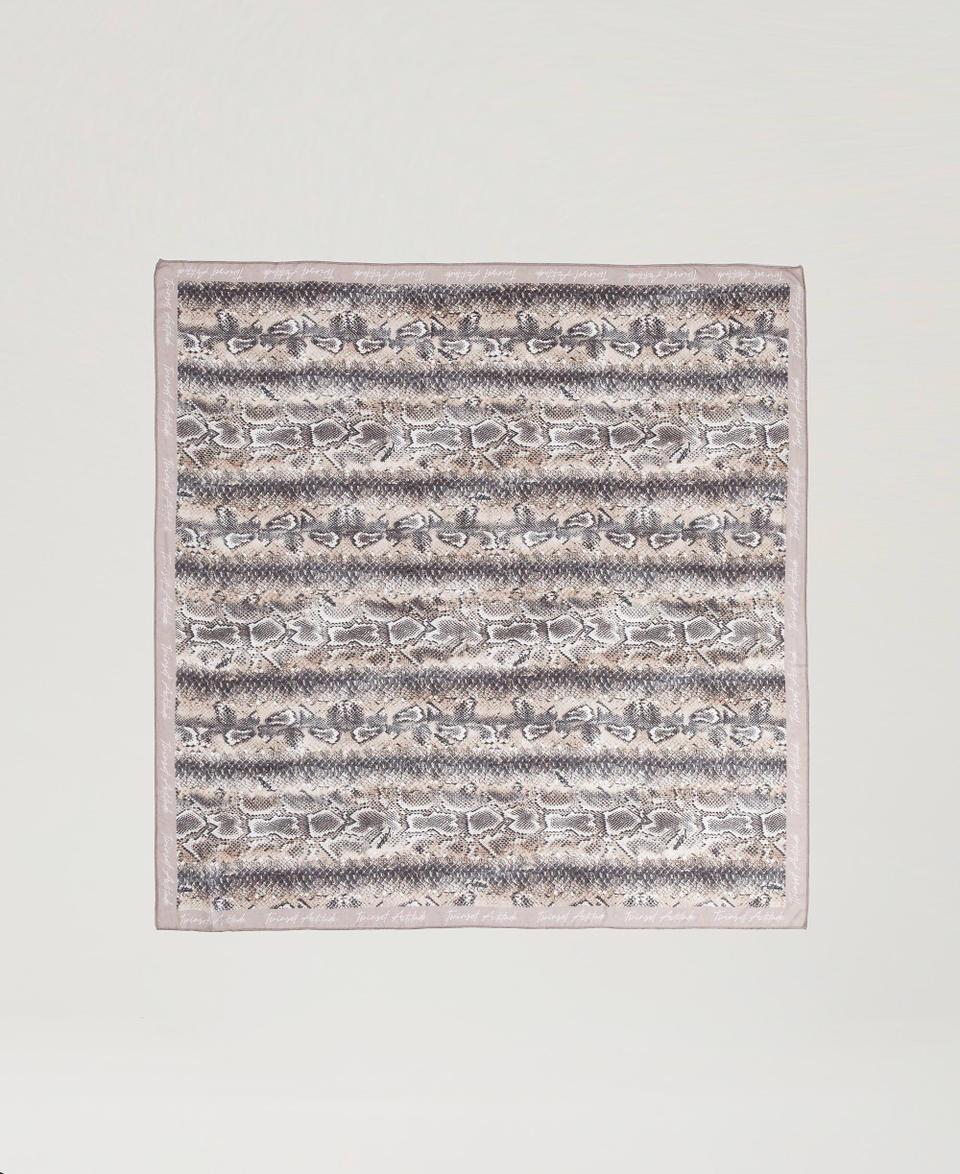Twin Set Kefiah in georgette con stampa snake Negozio