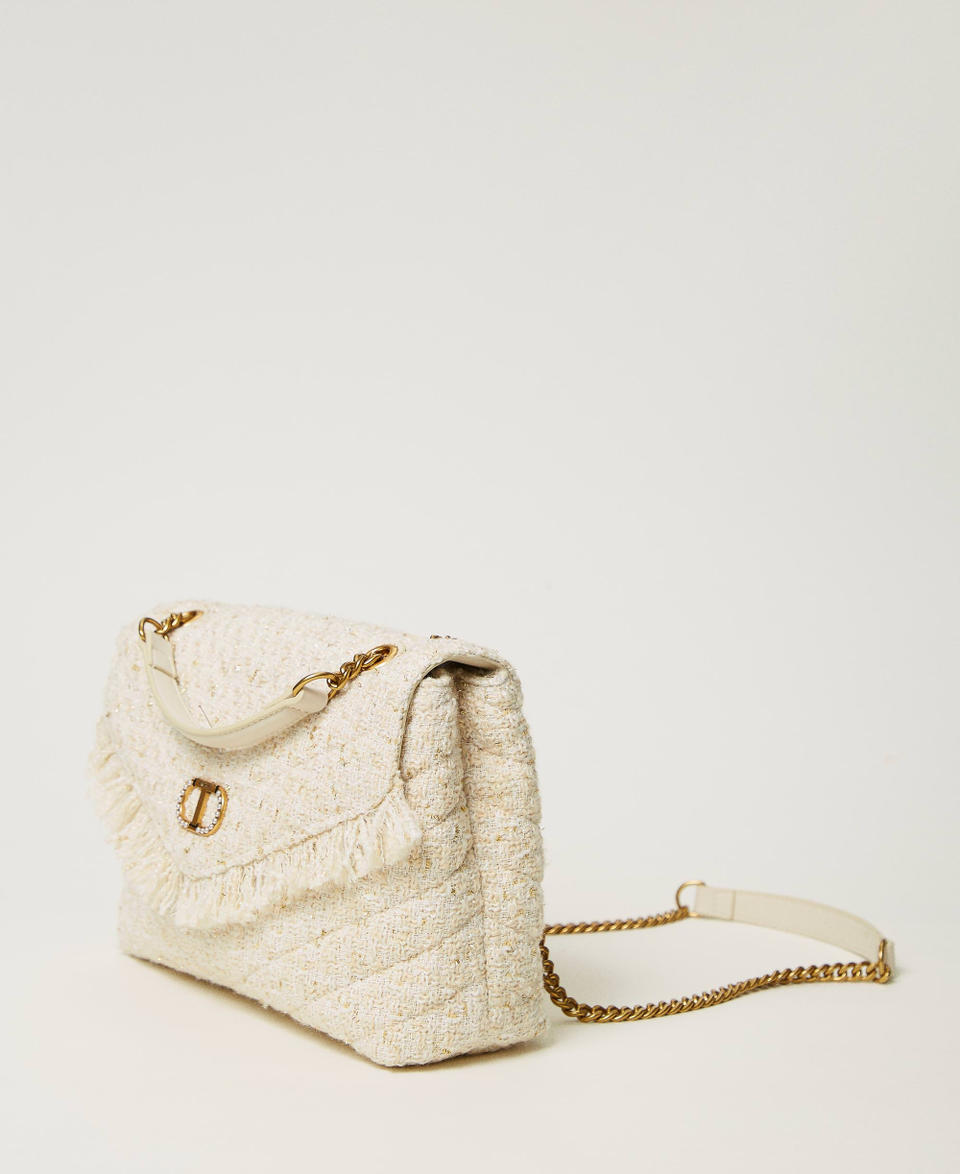 Twin Set Borsa a tracolla 'Dreamy' media in tweed Offerte esclusive