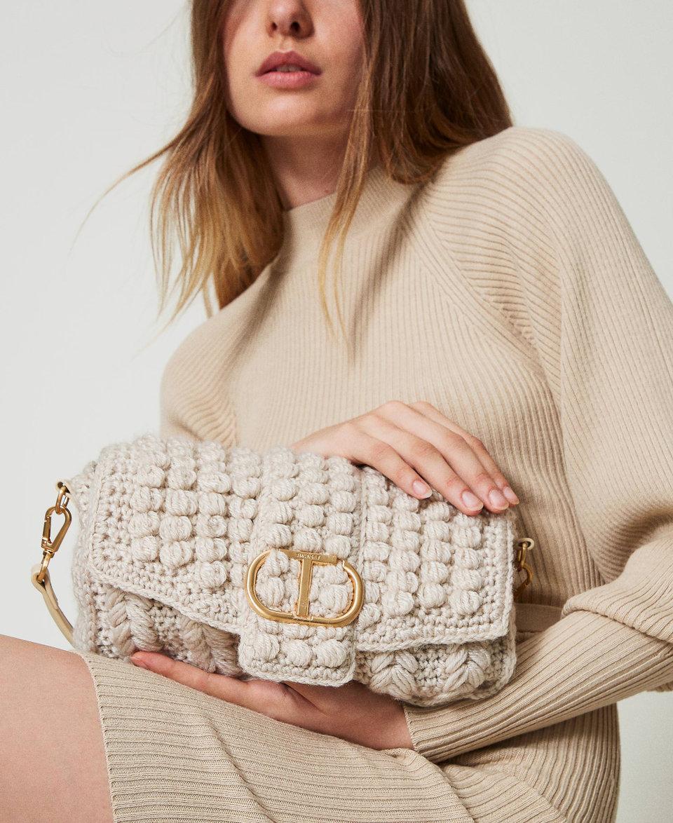 Twin Set Borsa a tracolla 'Amie' media in tricot Saldi Di Fabbrica