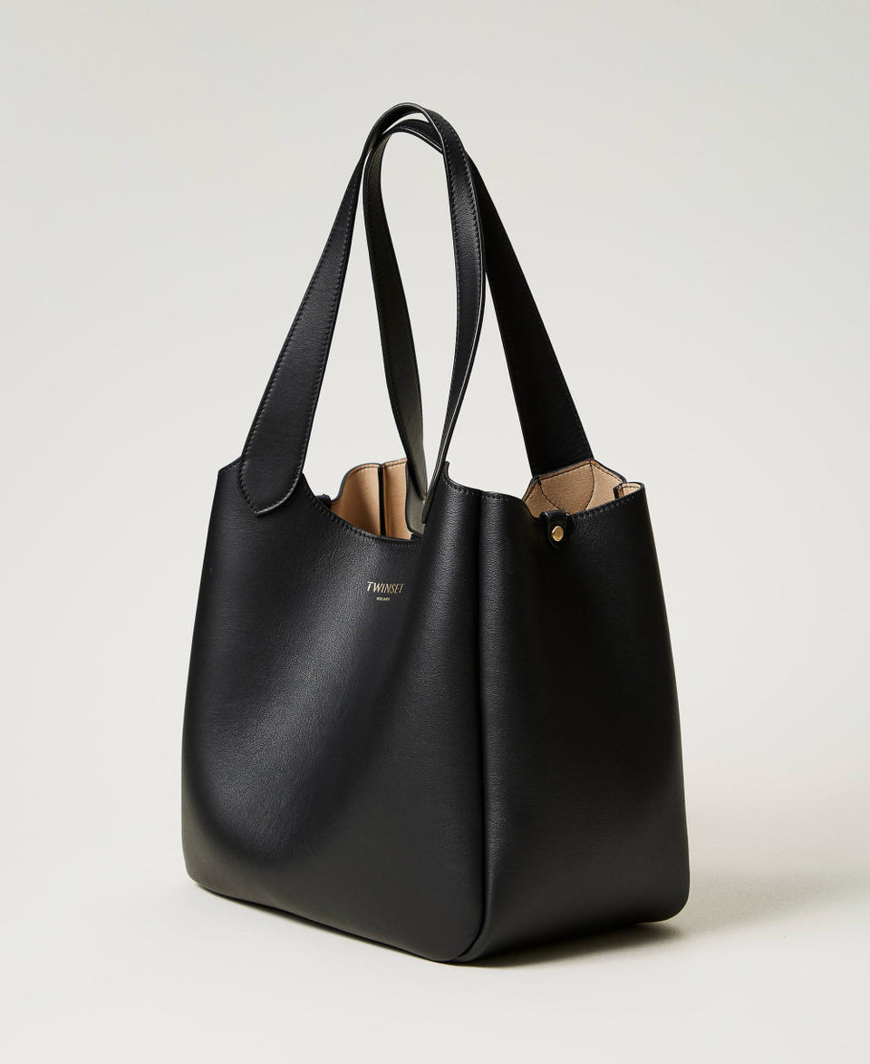 Twin Set Borsa shopper ‘Forever’ in pelle In Saldo