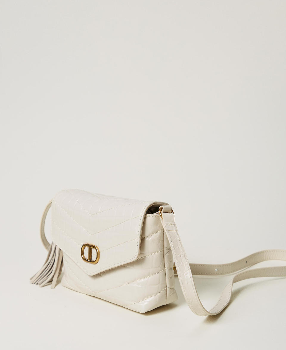 Twin Set Borsa a tracolla 'Dreamy' piccola in pelle stampa cocco Spedizione Gratuita