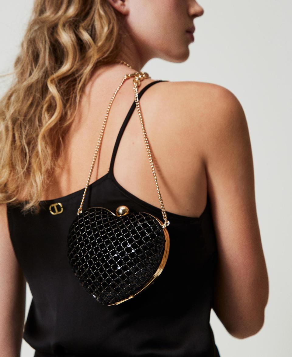 Twin Set Clutch 'Coup de coeur' in velluto ricamato Soddisfazione Garantita