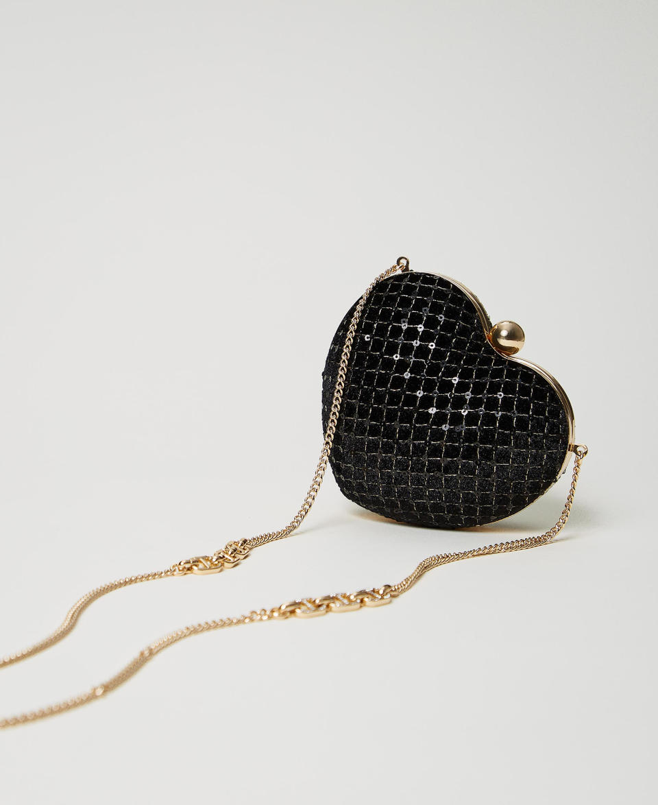 Twin Set Clutch 'Coup de coeur' in velluto ricamato Soddisfazione Garantita