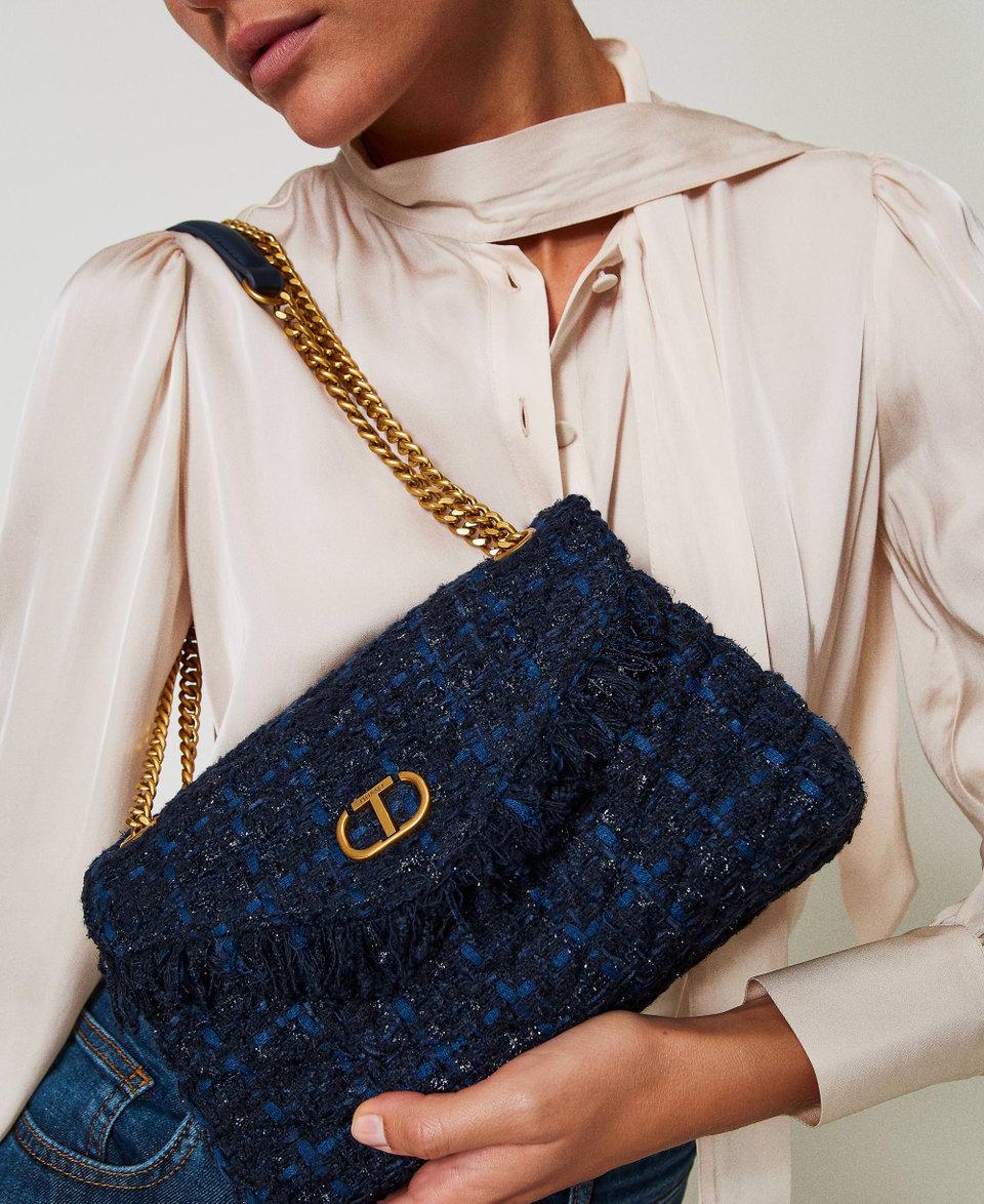 Twin Set Borsa a tracolla 'Dreamy' media in tweed Prezzo Ridotto