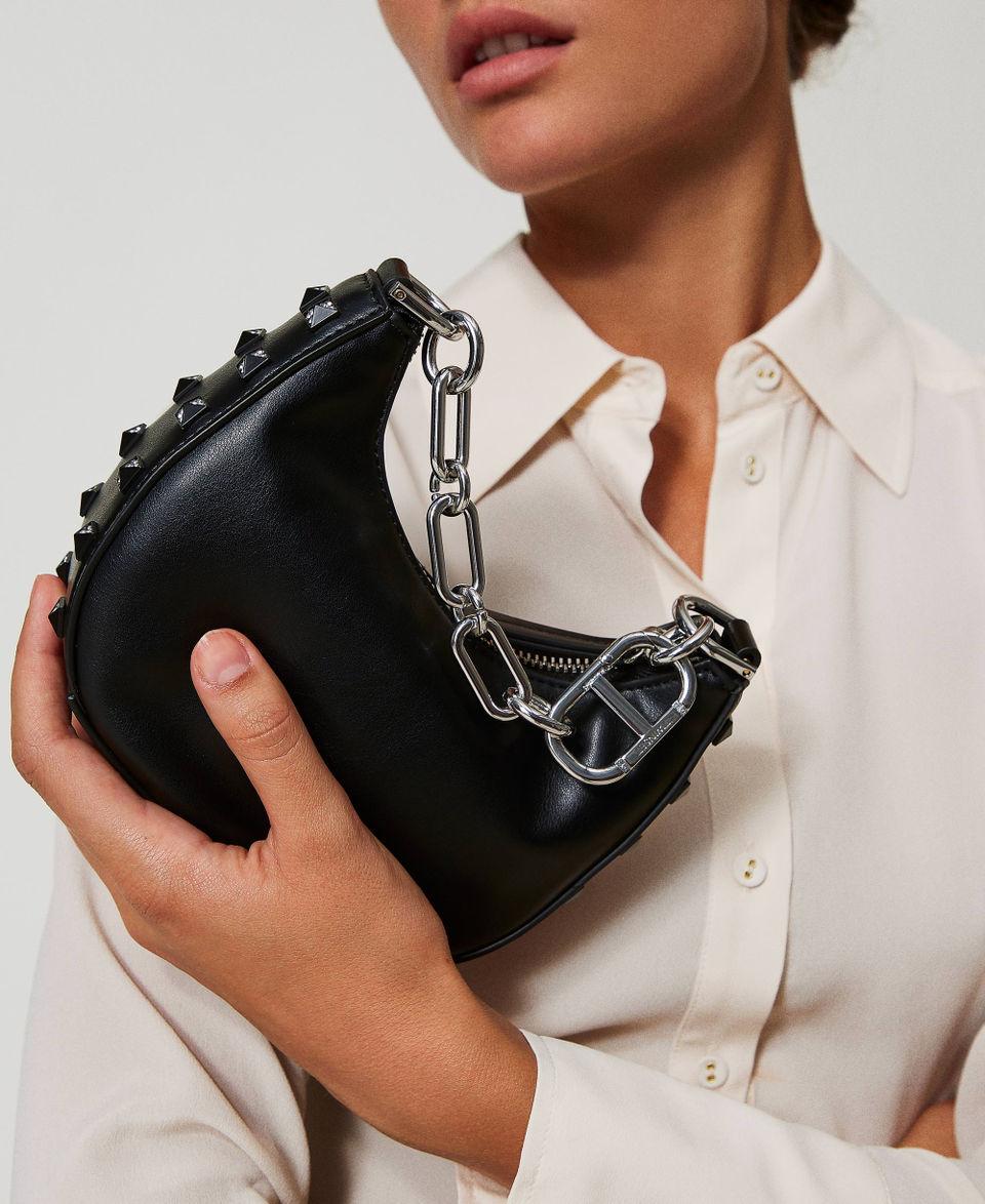 Twin Set Borsa ‘Mini Croissant’ con borchie Outlet