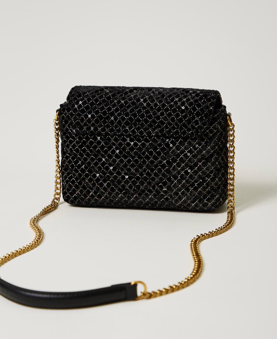 Twin Set Borsa a tracolla 'Dreamy' piccola in velluto ricamato Vendite Flash