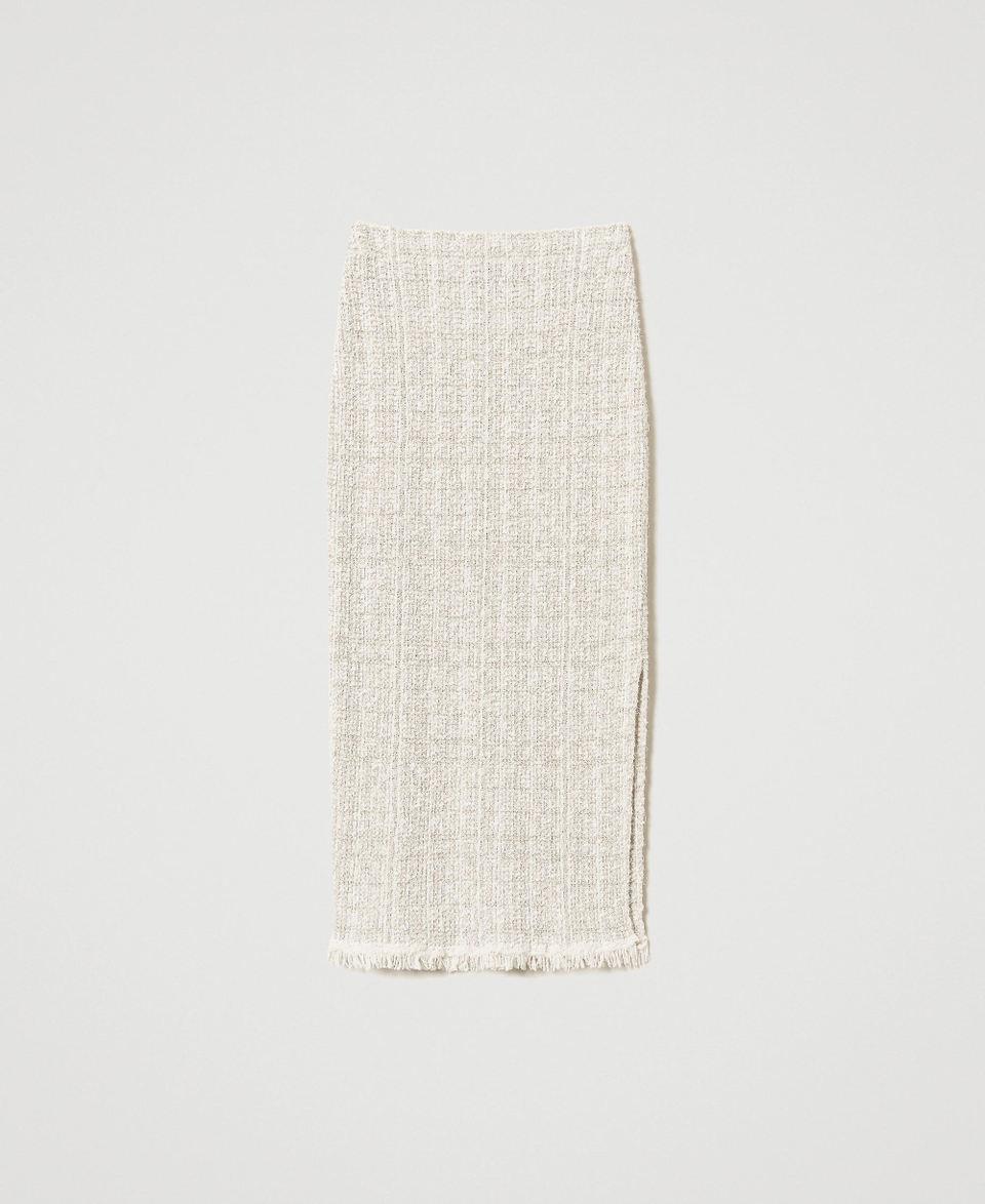 Twin Set Gonna in maglia jacquard con lurex In Saldo