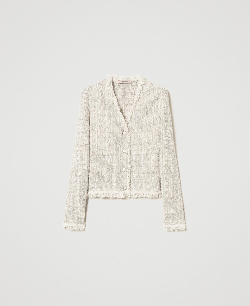 Twin Set Giacca in maglia jacquard con lurex Moda