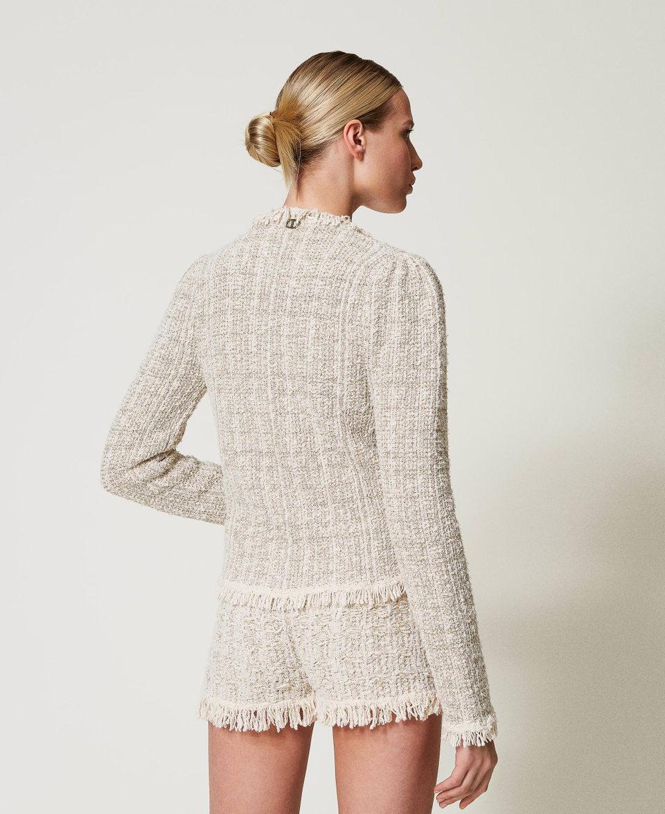 Twin Set Giacca in maglia jacquard con lurex Moda