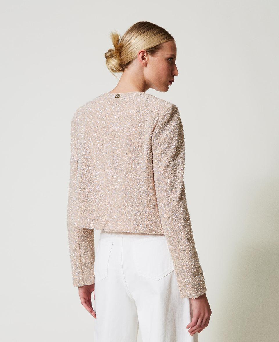 Twin Set Giacca con paillettes e perle 2025