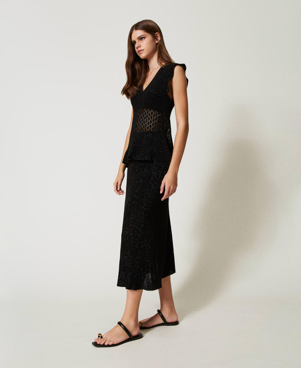Twin Set Gonna longuette in maglia lurex Soddisfazione Garantita