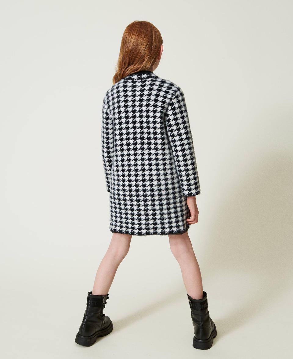 Twin Set Cappotto in maglia jacquard pied de poule Offerta
