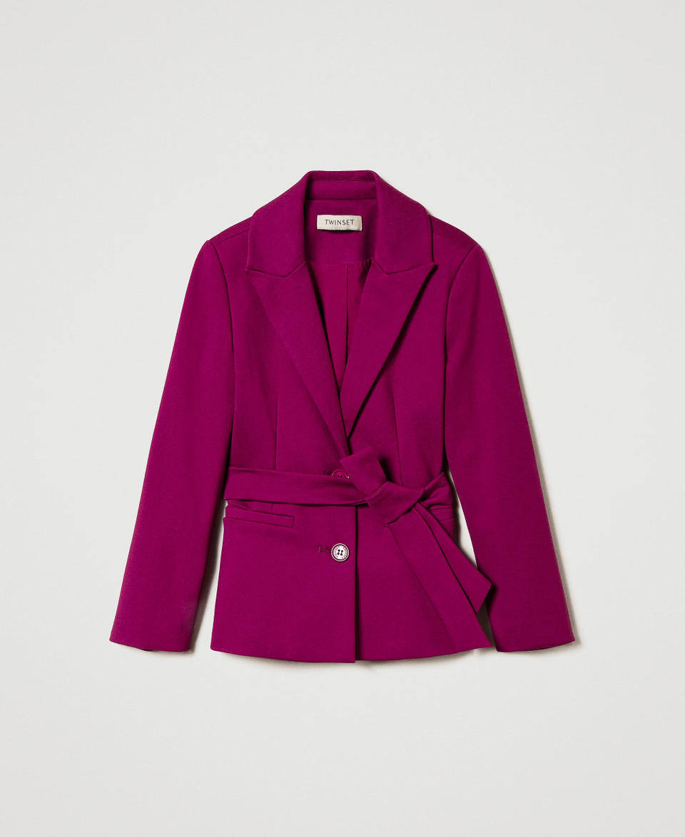 Twin Set Giacca blazer monopetto con cintura Vendita Calda
