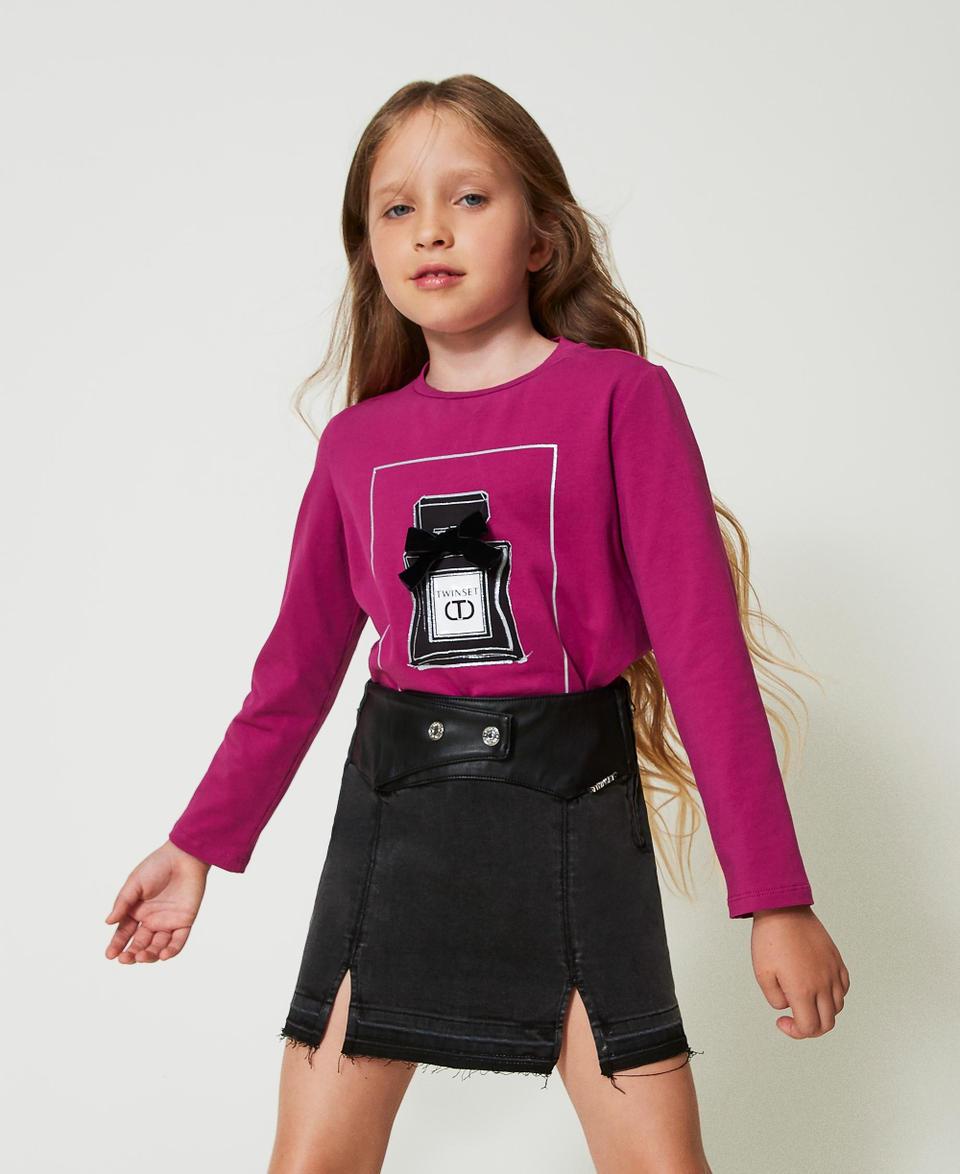 Twin Set Minigonna in jeans con spacchi Nuova