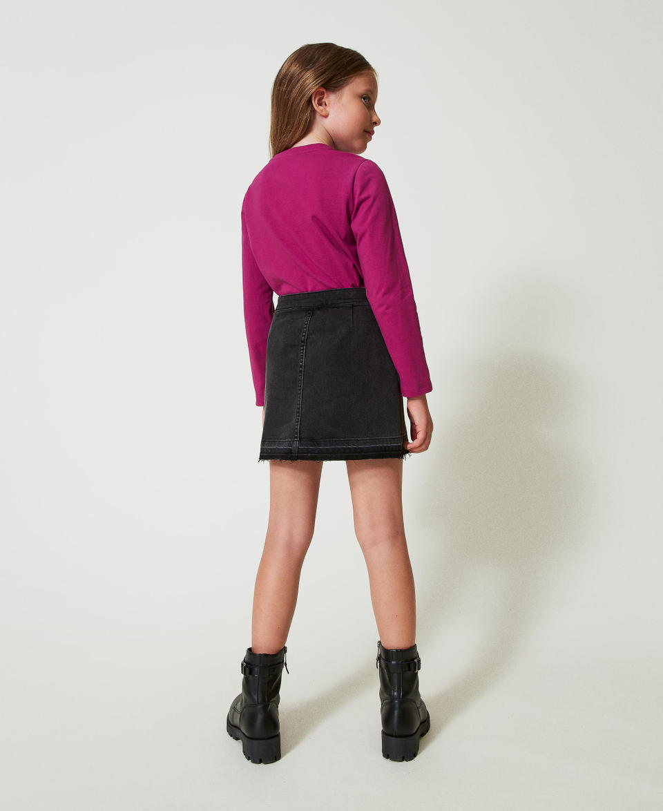 Twin Set Minigonna in jeans con spacchi Nuova