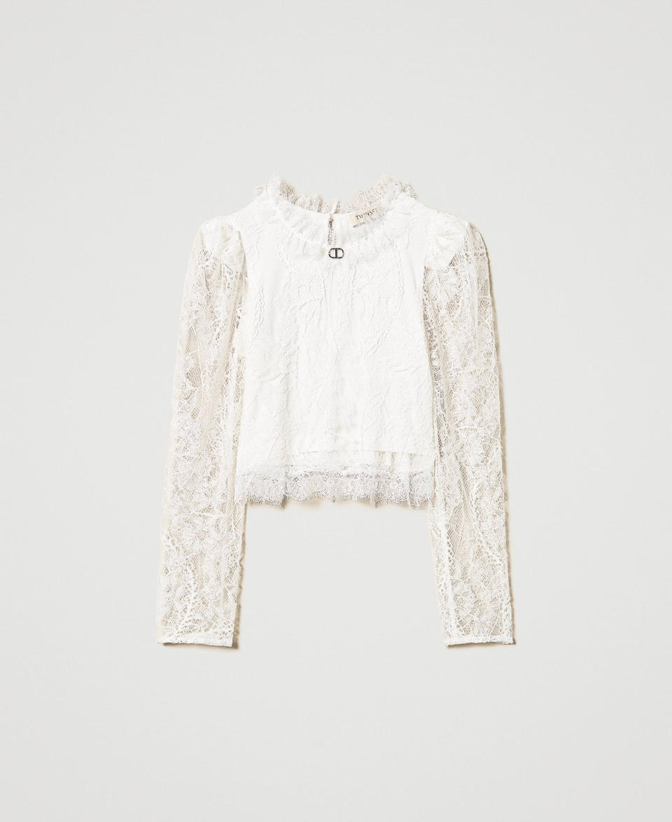 Twin Set Blusa in pizzo Valenciennes Moda