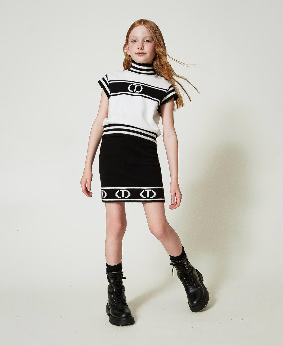 Twin Set Anfibi in pelle con logo 2025