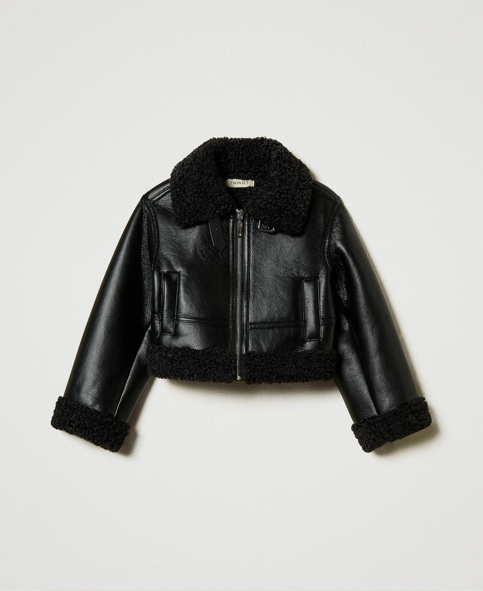 Twin Set Giacca aviatore con faux fur Negozi Online
