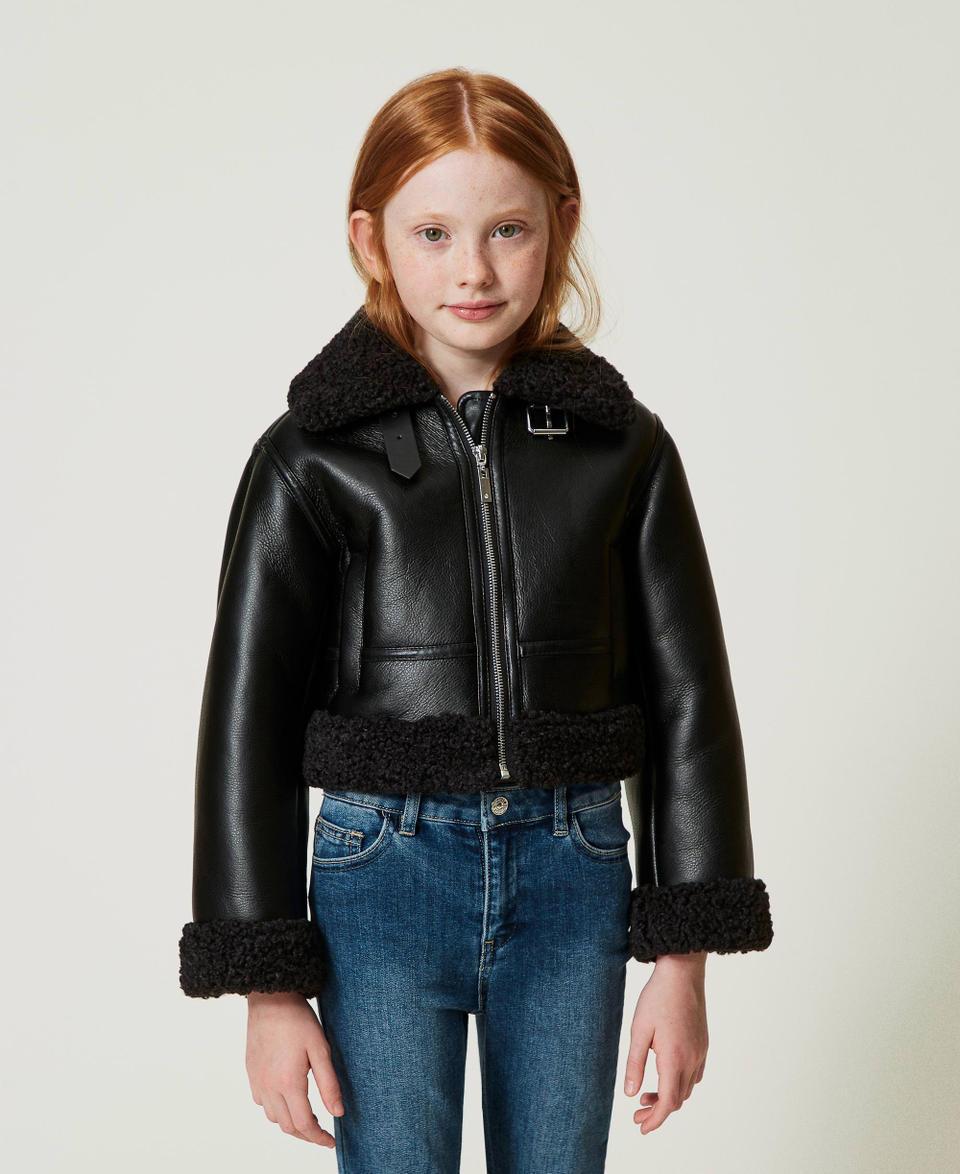 Twin Set Giacca aviatore con faux fur Negozi Online