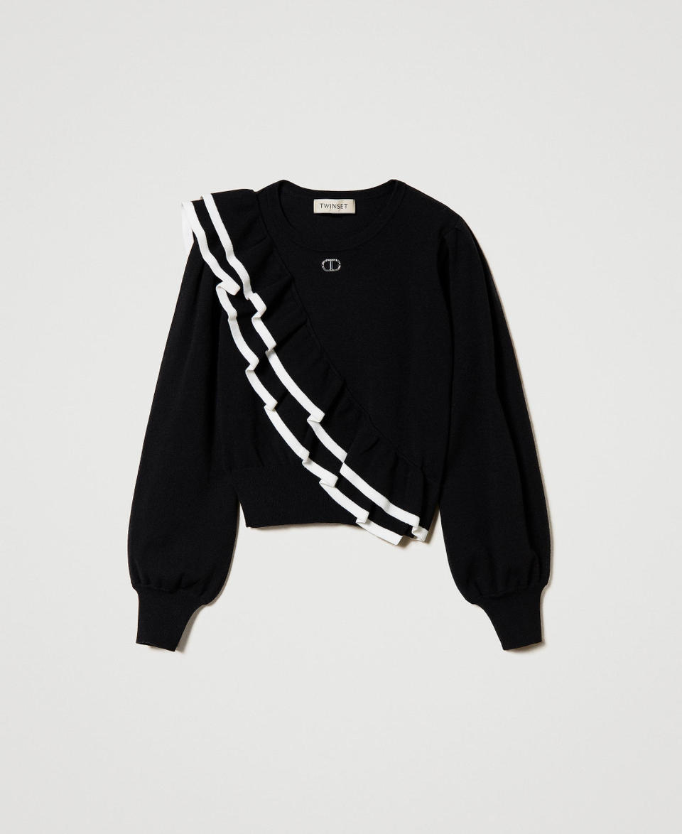 Twin Set Maglia regular con doppia balza Affare Del Giorno