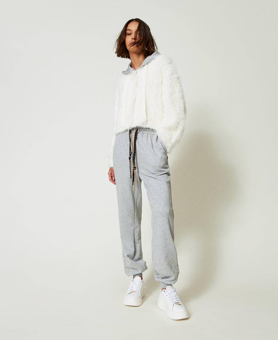 Twin Set Pantaloni joggers MYFO con stampa glitter 2025