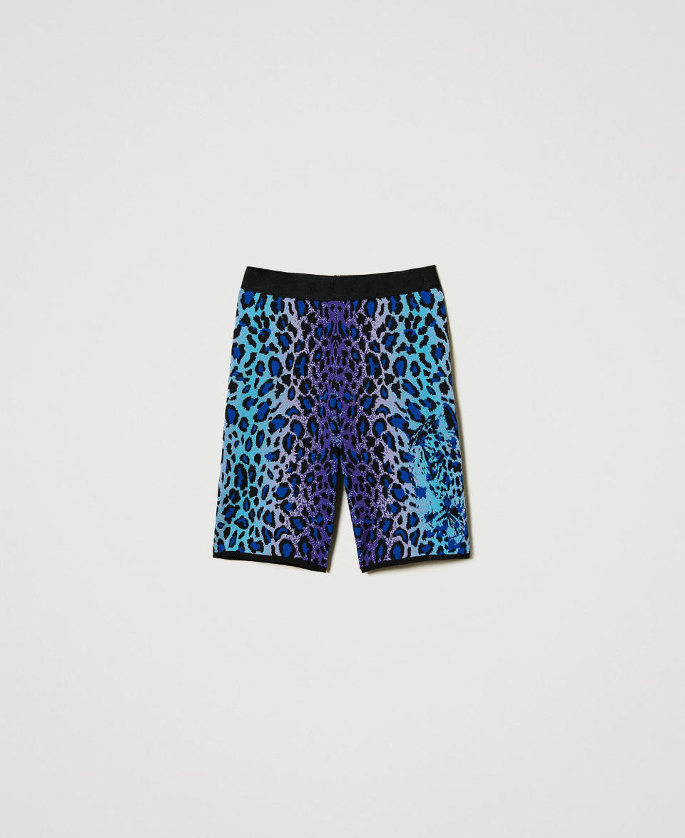 Twin Set Shorts biker MYFO in maglia jacquard Vendita Calda