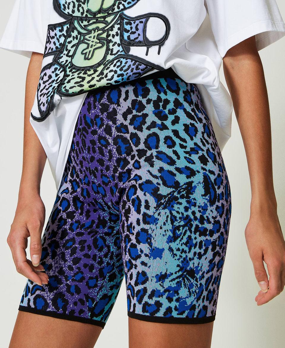 Twin Set Shorts biker MYFO in maglia jacquard Vendita Calda