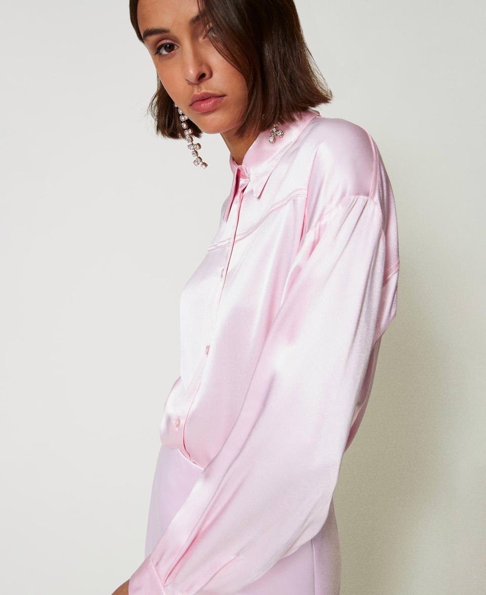 Twin Set Camicia in raso martellato In Saldo