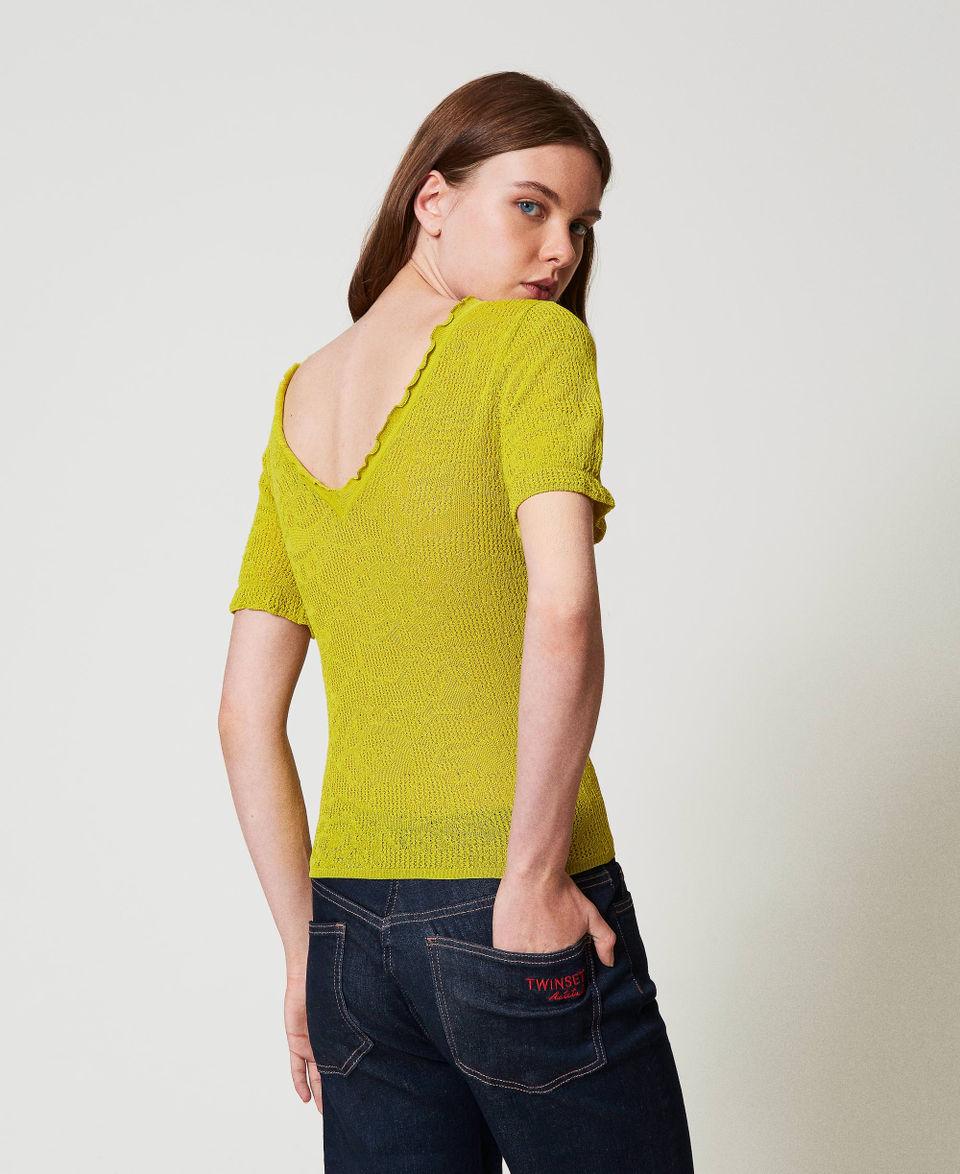 Twin Set Maglia doppio uso jacquard floreale 2025