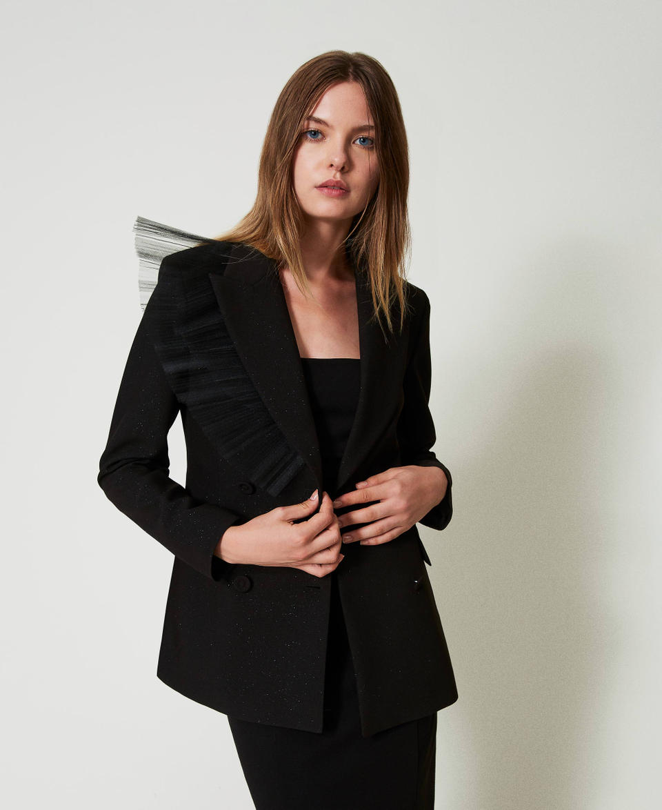 Twin Set Giacca blazer con volant in tulle In Linea
