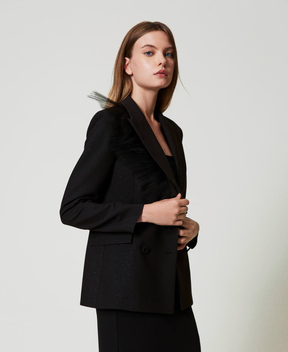 Twin Set Giacca blazer con volant in tulle In Linea