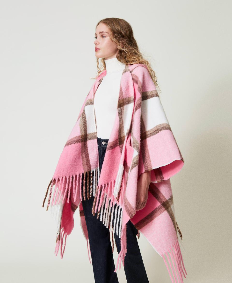 Twin Set Poncho in panno con frange Spedizione Gratuita